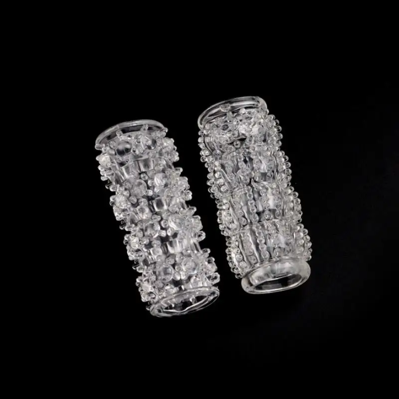 portable2 Pcs/set Crystal Cock Ring Penis Ring Large Grain Invisible Penisring Sex Toys For Men Delay Ejaculation view 5
