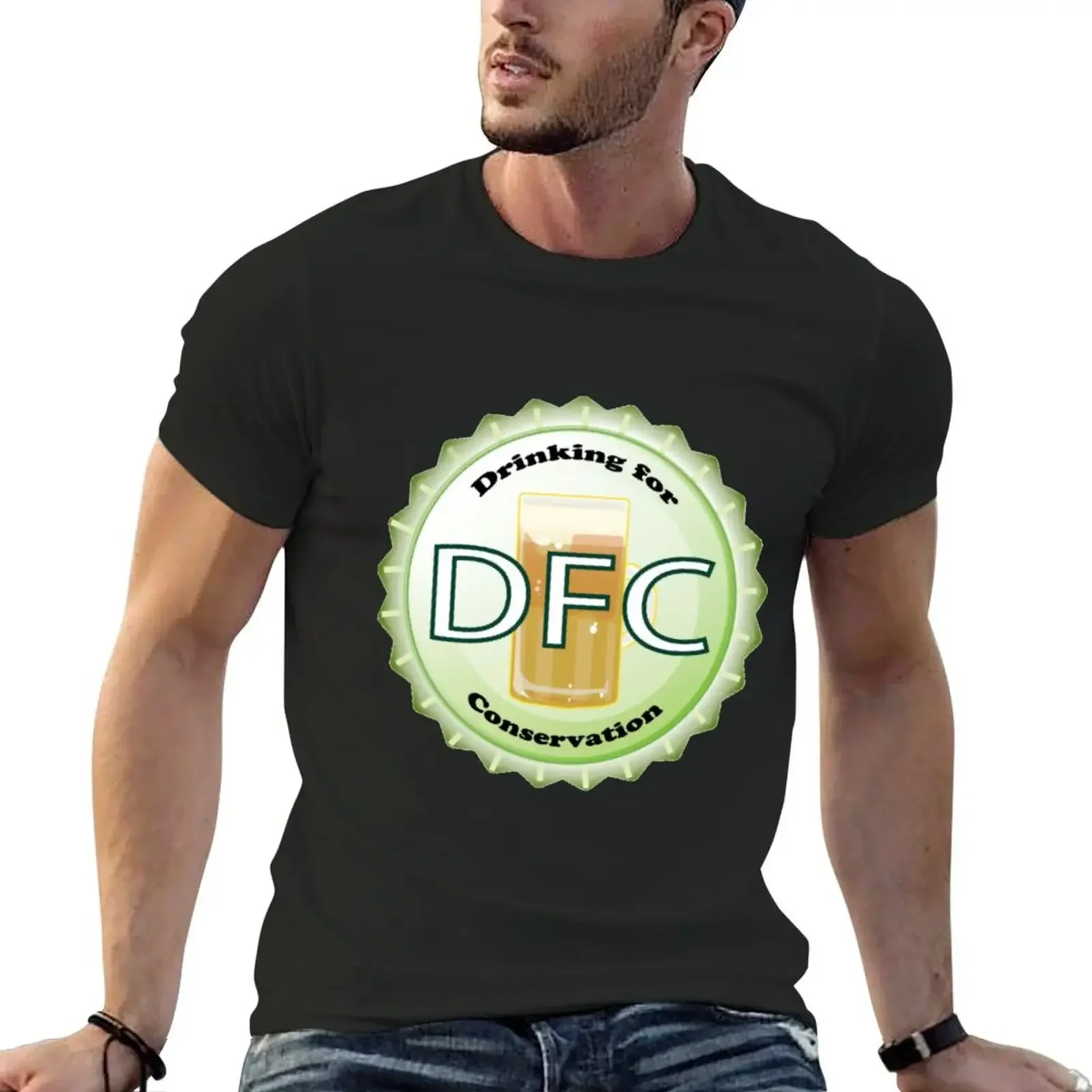 Drinking for Conservation Logo T-Shirt Aesthetic clothing designer shirts summer top mens cotton t shirts