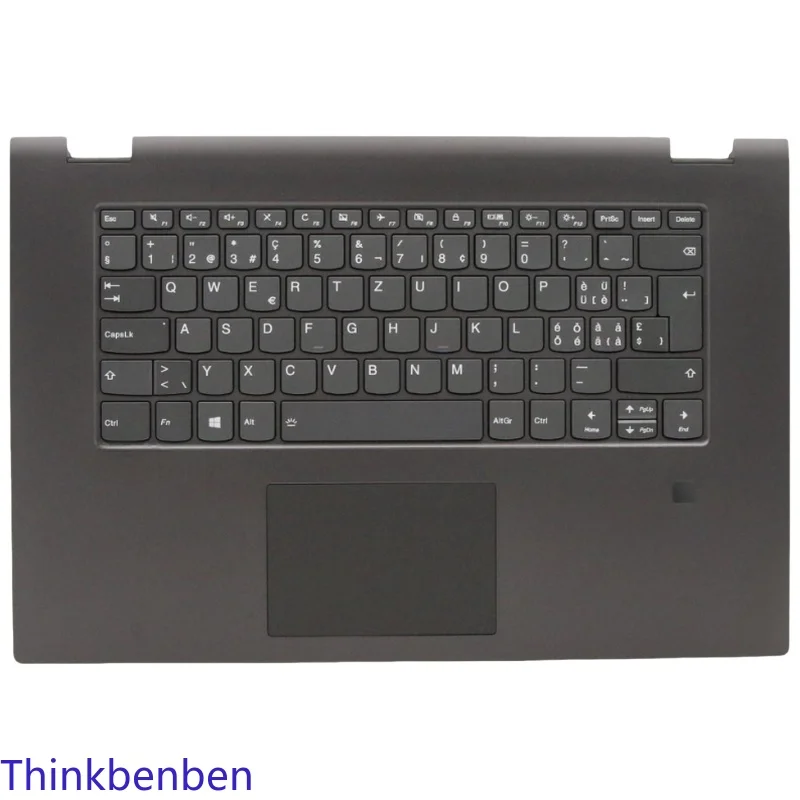 SWS Swiss Black Keyboard Upper Case Palmrest Shell Cover For Lenovo Ideapad Flex C340 15 15IIL 15IWL 15IML 5CB0S17601