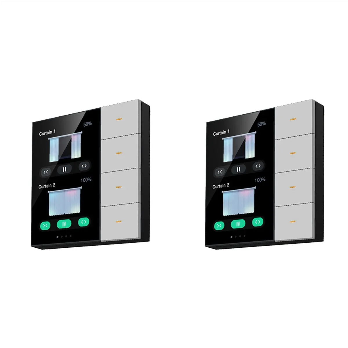 【HOT)A09R】 2 Set 3.5 Inch Wall Switch Touch Screen 4 Groups Switch 8-Way Scene Radar Sensor Dimming Switch Curtain Tuya Zigbee B
