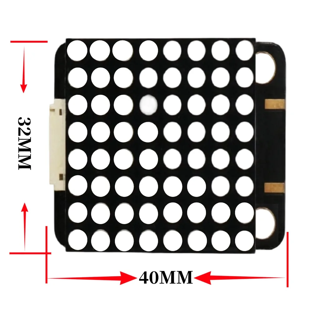 MAX7219 8x8 Red LED Dot Matrix With Protective Case SPI 3.3V 5V PH2.0 Anti-reverse Connector Cascade For Arduino ESP32 Pi