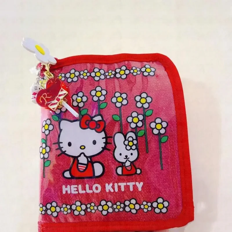 Sanrioed Kitty Pvc Card Holder Multifunction Card Cover Coin Purse Storage Bag High Capacity Multifunction Wallet Friend Gift