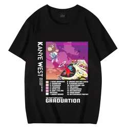 2023 Summer Hot sale Kanye West Graduation Graphics T-Shirt Men Women 90s Hip Hop streetwear Oversized 100% Cotton Unisex Tee