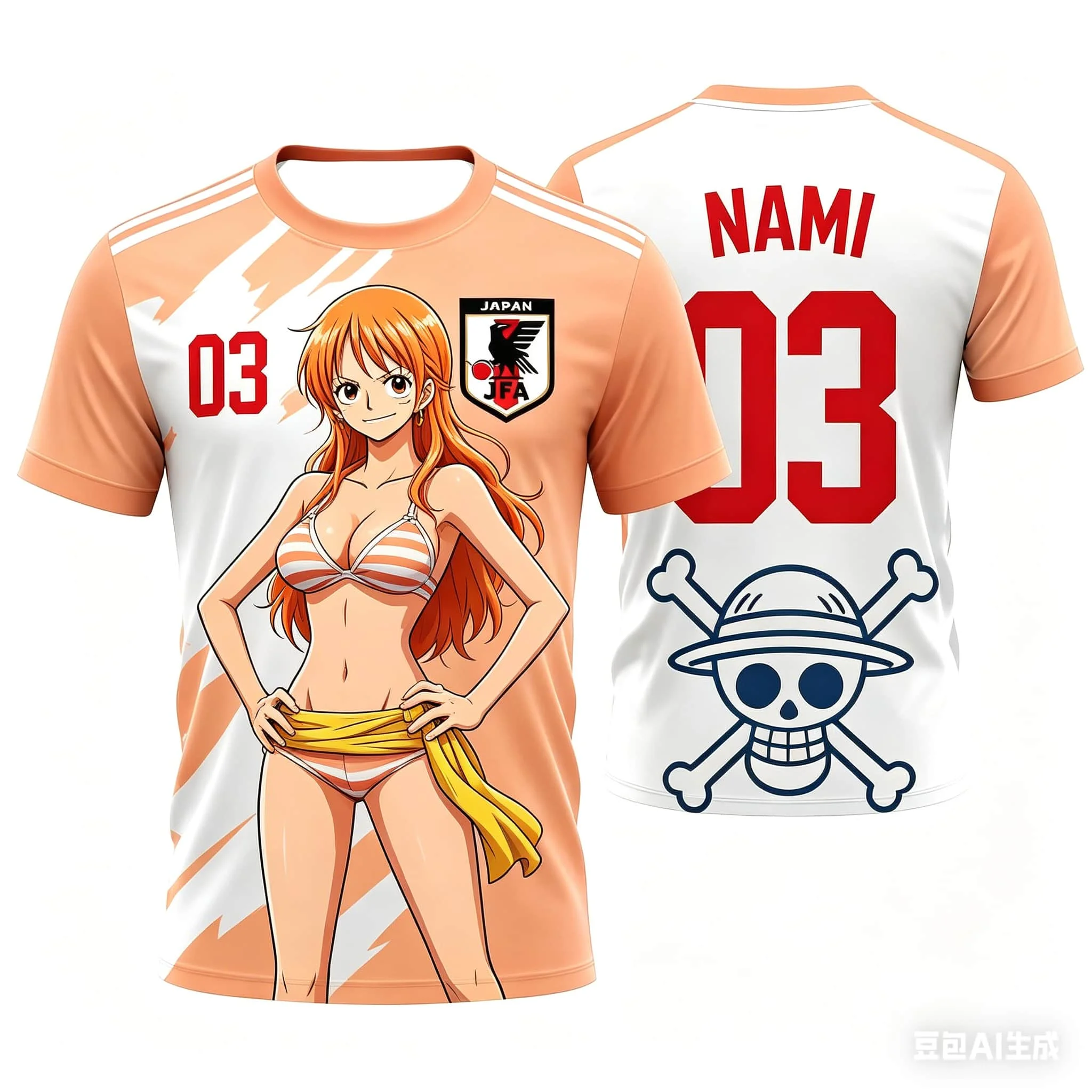 One Piece Tony Tony Chopper Japan Fußballtrikot, Unisex, für Kinder, schnell trocknend, atmungsaktiv, kurzärmelig, modische Streetwear, SportTops – Detail 7