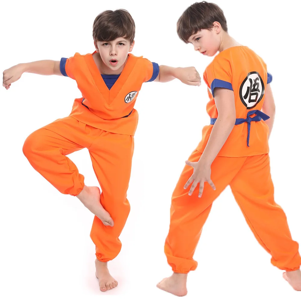 زي الهالوين للأطفال Goku Z Turtle School Performance Par Cosplay Anime Outfit ملابس الأولاد