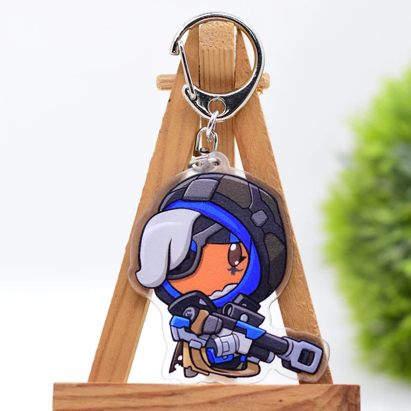 Overwatch Keychain 27 Styles Arcylic Cartoon Figures Keyrings Kawaii Accessories