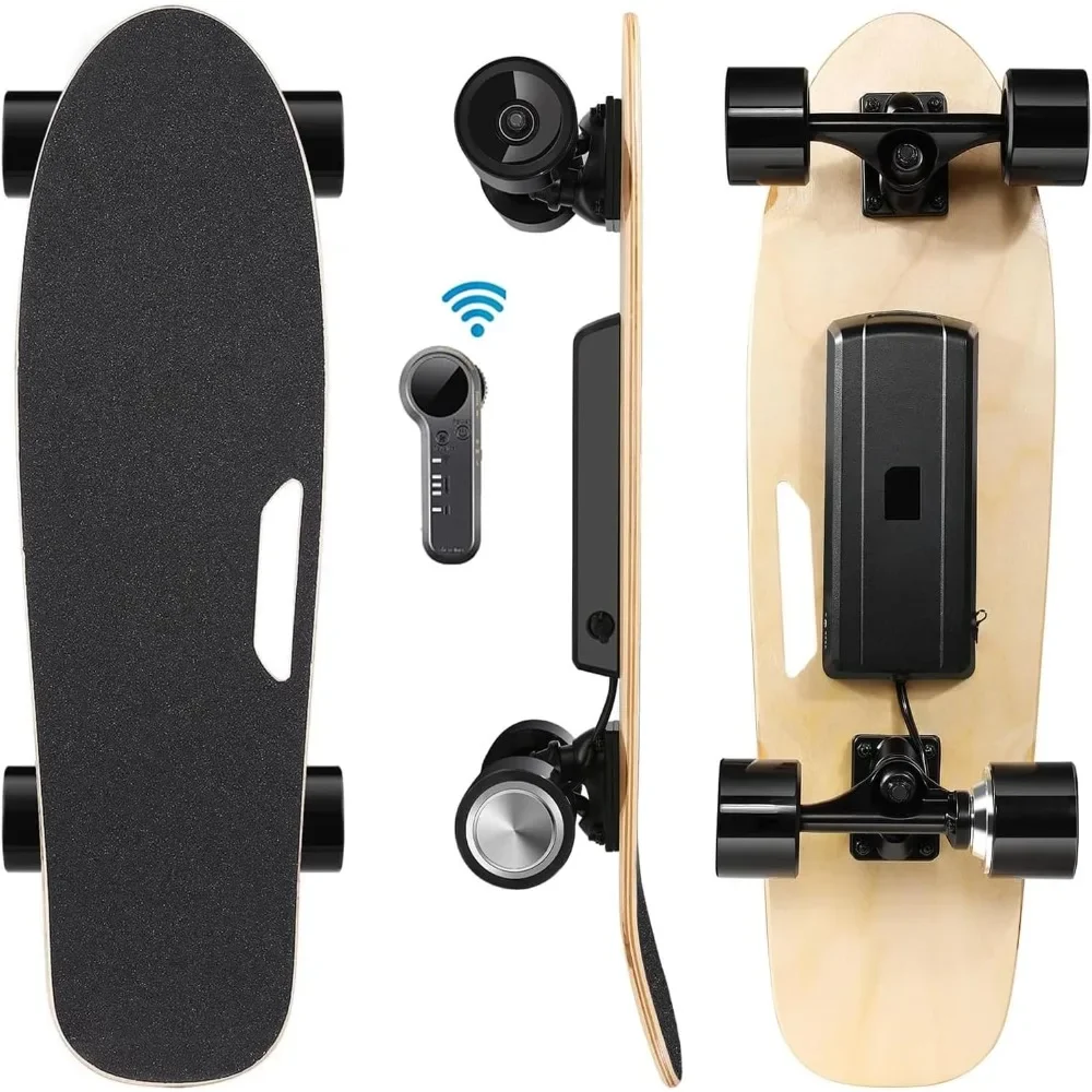 

Electric Skateboards, with Wireless Remote Control, Max 12.4 MPH and 8 Miles Range, Electric Skateboards for Beginners