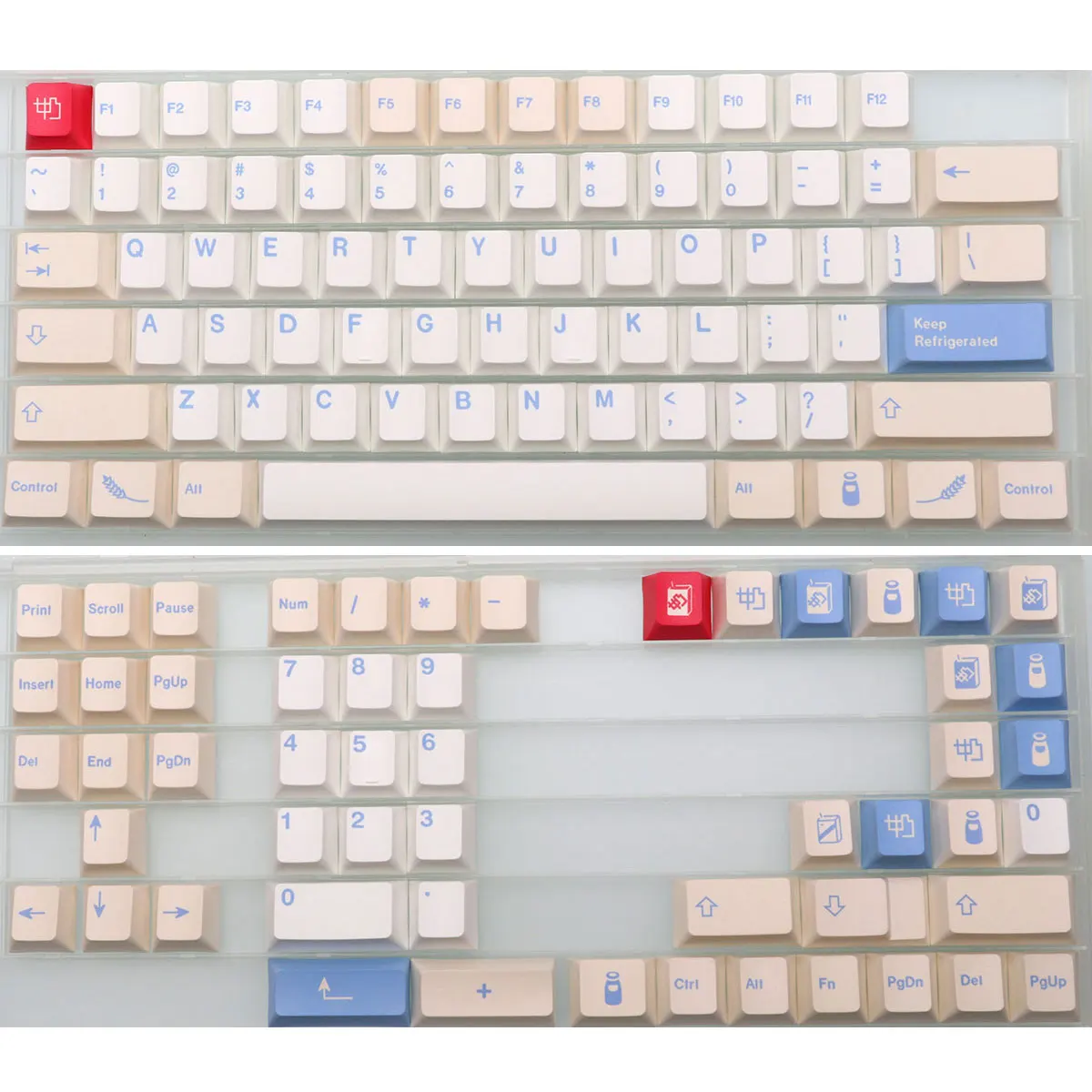 

128-клавишные колпачки для клавиш Soymilk Cherry Profile PBT Dye-Sub, колпачки для игровой механической клавиатуры Mx Switch