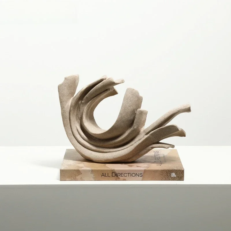 Italian minimalist abstract sandstone spray resin ornament office new and peculiar crafts