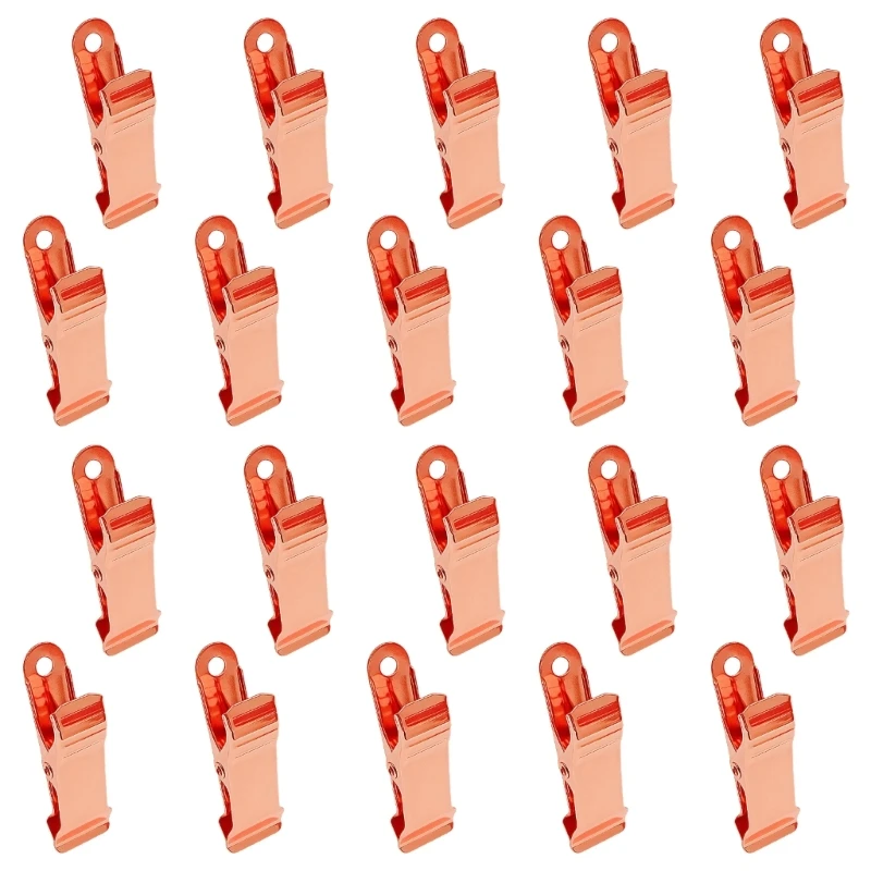 R1WD 20Pcs Heavy Duty Metal Document Clip with Hanging Hole Multipurpose Metal Reverse Clamp For Woodworking File Management