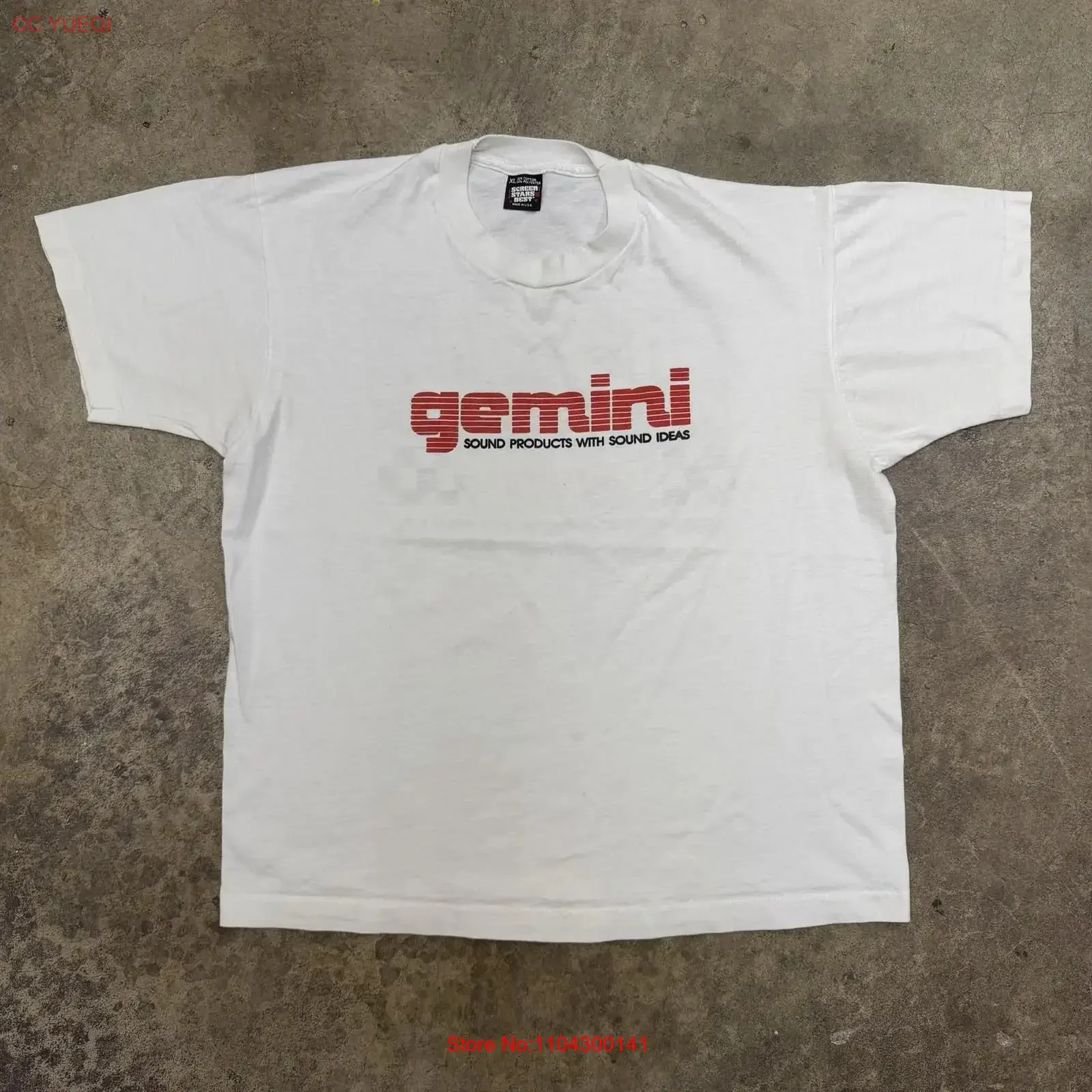 Vintage Gemini Sound Products T Shirt Size XL Turntable DJ Equipment Amplifier 90s vintage Washed Breathable Slightly Stylish
