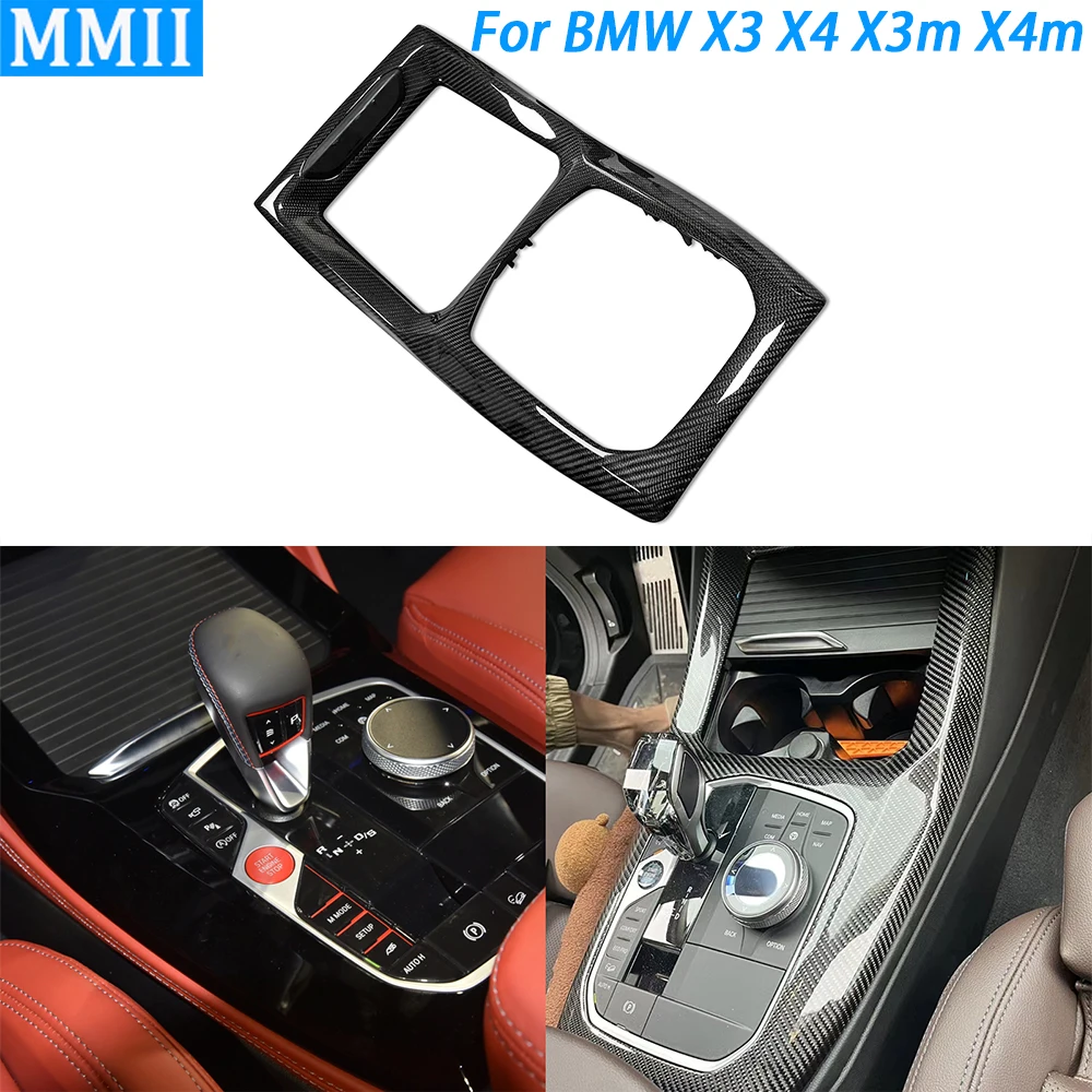 

For BMW X3 G01 X4 G02 X3m F97 X4m F98 2022+ Replacement Carbon Fiber Gear Shift Control Panel Cover Car Retrofitting Accessories