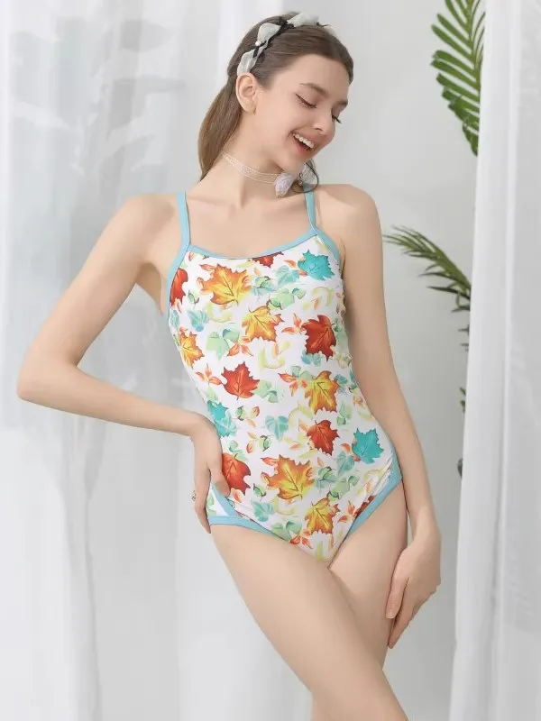 New 2023 Women's One-Piece Swimsuit Conservative Belly Covering Slimming Profional Swimming Gym Private Hot Spring Spa