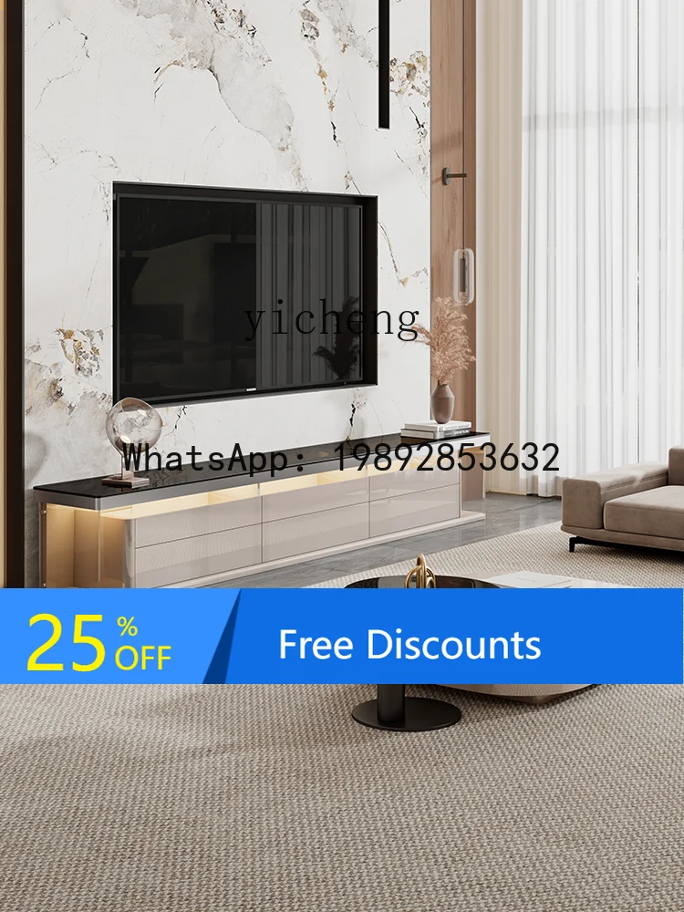 

Italian floor TV cabinet living room home coffee table combination