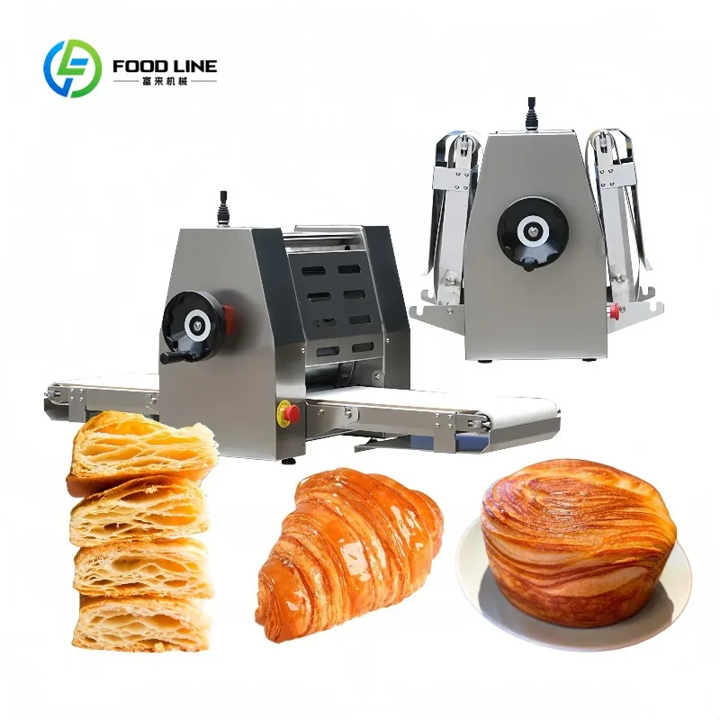 Customized Small Roller Croissant Laminator Puff Pastry Dough Sheeter Bakery Patisserie Laminating Machine Fondant Cake Sheeter