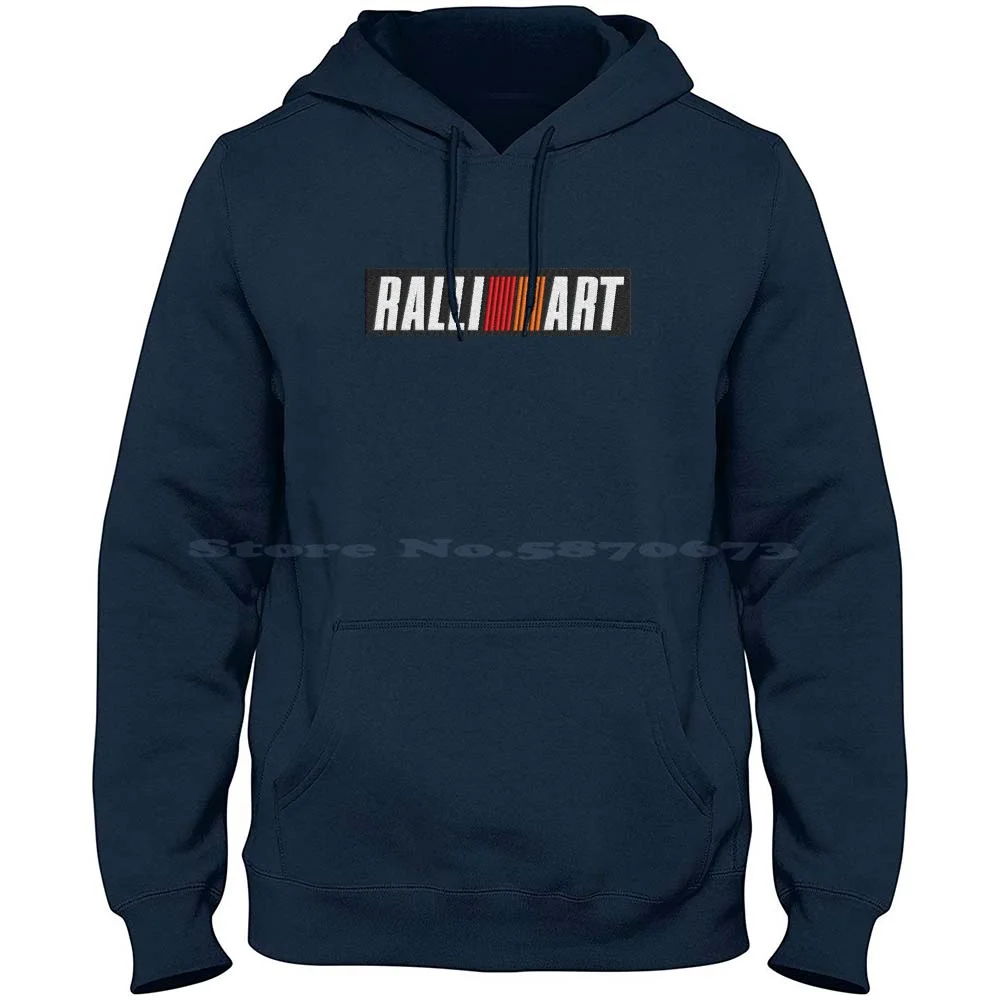 Ralliart Embroidery Logo 100% Cotton Hoodie Ralliart Wrc Rally Petrothings Embroidery