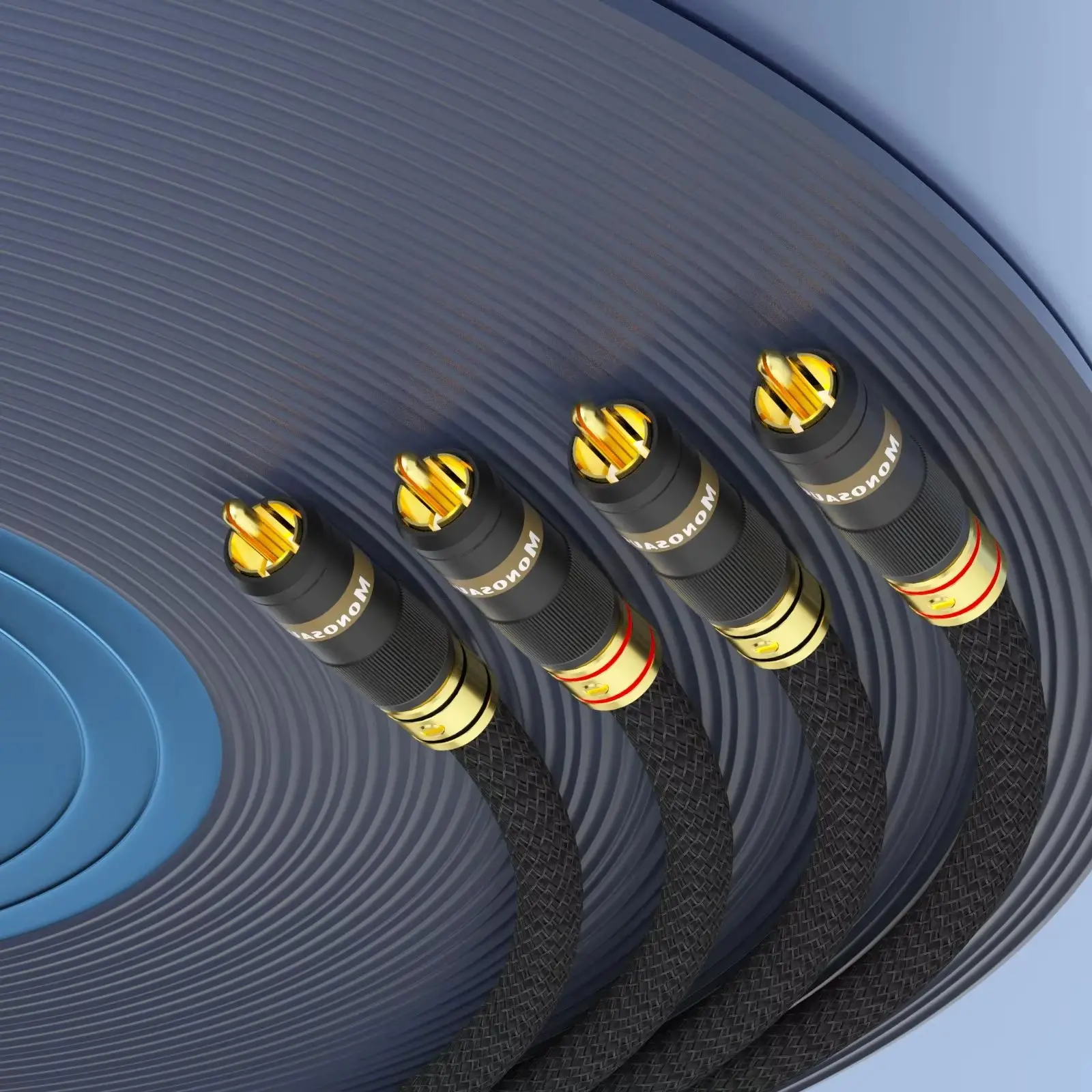 

Кабель RCA Monosaudio A201, множественный OFC посеребренный гибридный Hi-Fi соединительный кабель, провод аудиосигнала, кабели Hi-end RCA