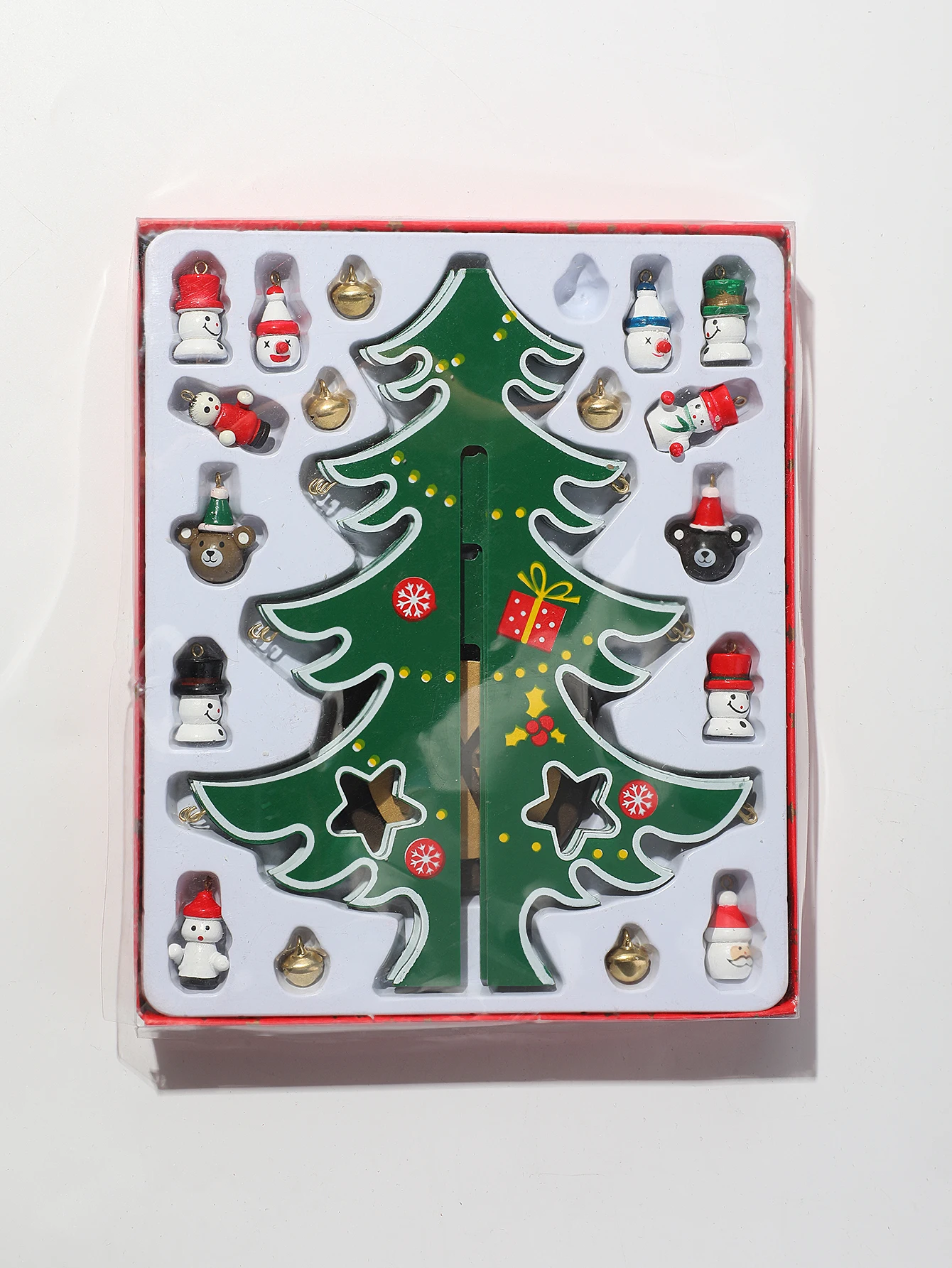 Hand Wooden Christmas Tree Ornament Mini Decorations Festive Tabletop Holiday Decor Holiday Table Centerpiece Christmas Supplies