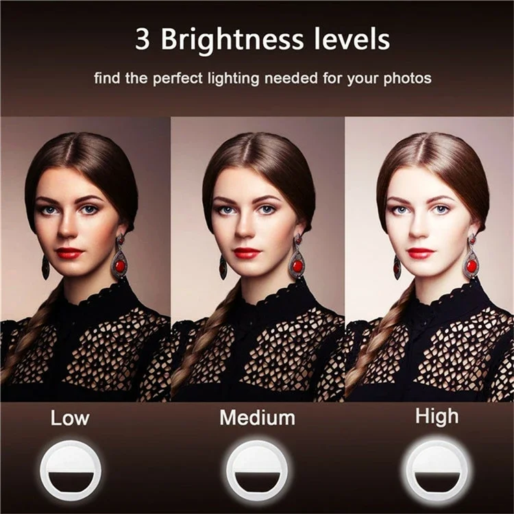 Portable Rechargeable Mobile Phone Led Ring Live Beauty Filling Lamp Selfie Wireless Charging Fill Light for smartphone