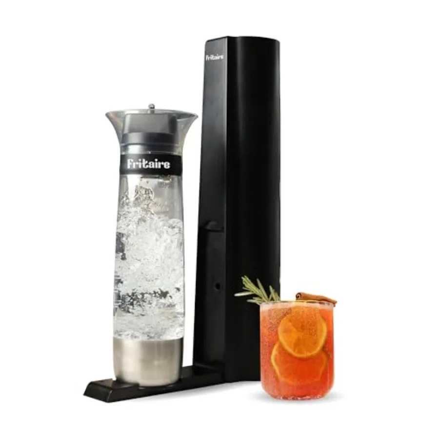 

Аппарат для газирования воды Soda Maker Machine Premium OmniFizz, черный карбонатор для дома с функцией Seltzer и расширенными возможностями, CO2 C