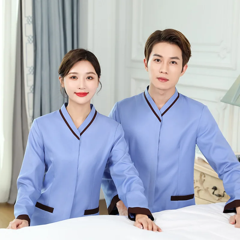 

Cleaning Work Clothes Female Property Hotel Guest Room Aunt Suit Business District Cleaner Autumn Long Sleeve