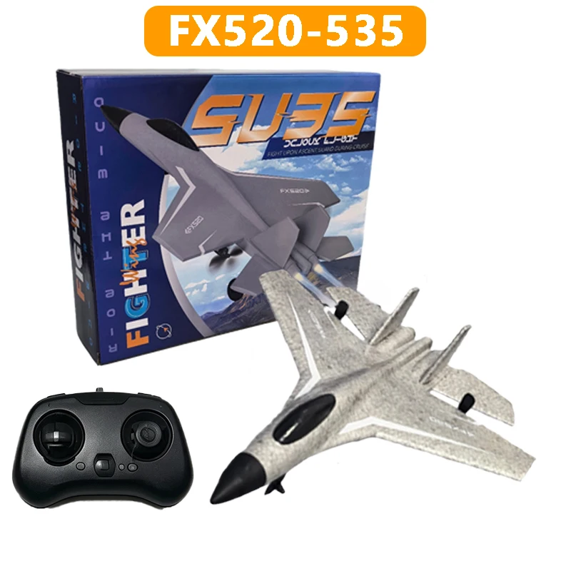 Avião RC FX520 FX535 F35 de 2 Canais, Material EPP 2.4G, Envergadura de 205mm, Giroscópio Integrado, Modo Jato de Combate, Brinquedo para Iniciantes