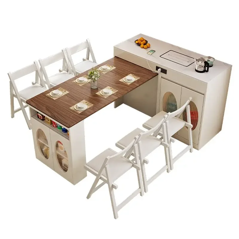 

Retractable island combination modern simple small apartment household living room rental room tea table