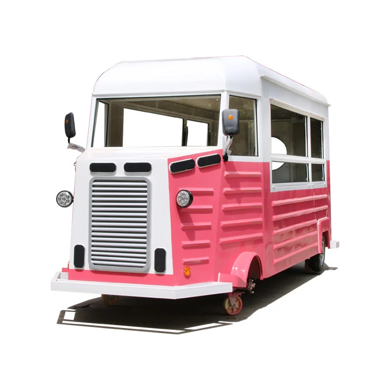 Hotdog BBQ Trailer Snack Vending Catering Car Electric Citroen Type Mobile Street Food Truck Ice Cream Coffee Cart with CE