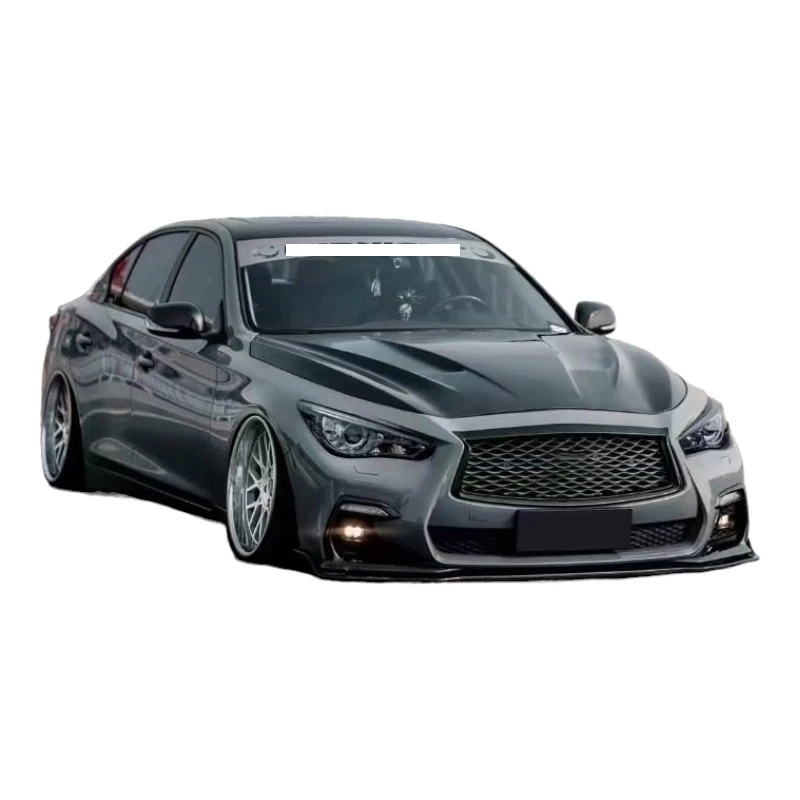 Carbon Fiber Fibre Front Engine Hood Vent Bonnet for Infiniti Q50 Q50s 2013+