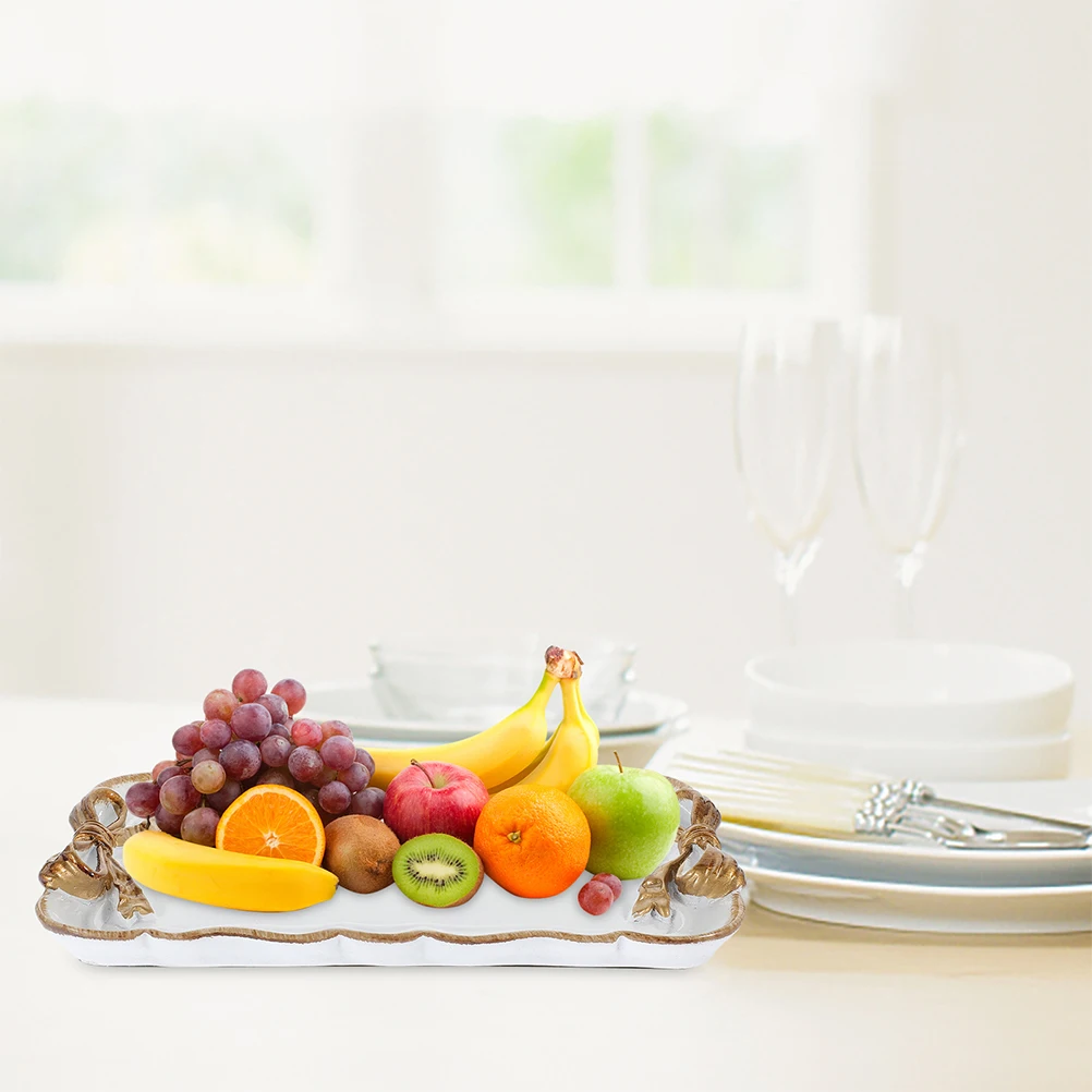 

2 Pcs Fruit Dish Home Decor Decorative Tray for Kitchen Counter Resin Bow Jewelry