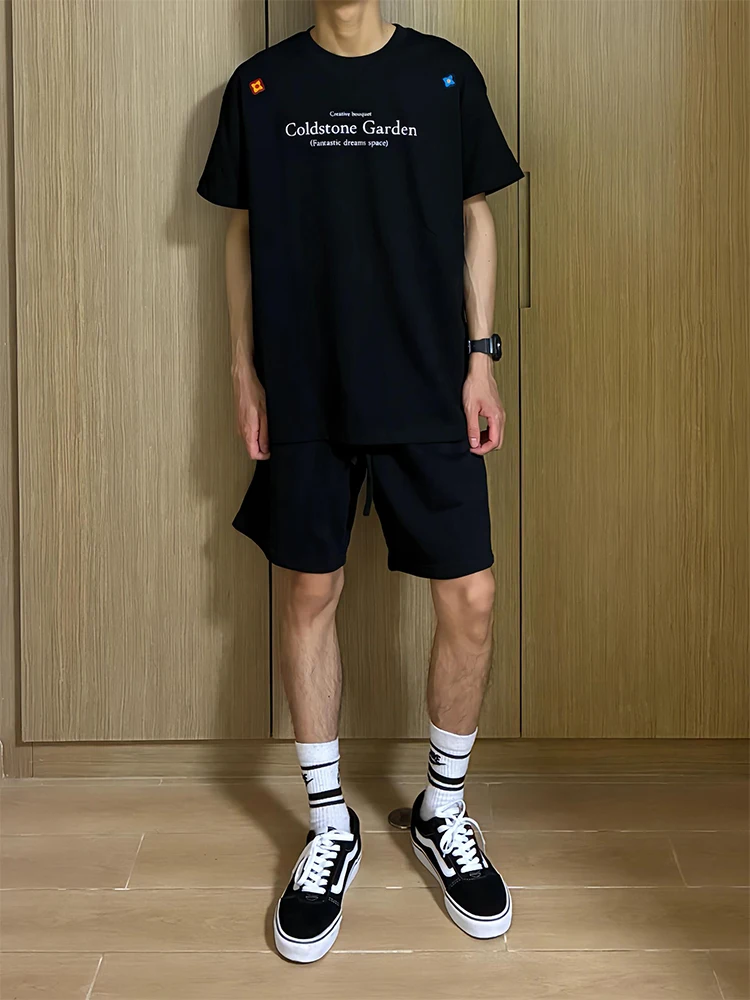 

Мужские летние спортивные брюки Bla Baskeall в американском стиле для бега и повседневной носки, прямые, выше колена, три четверти длины