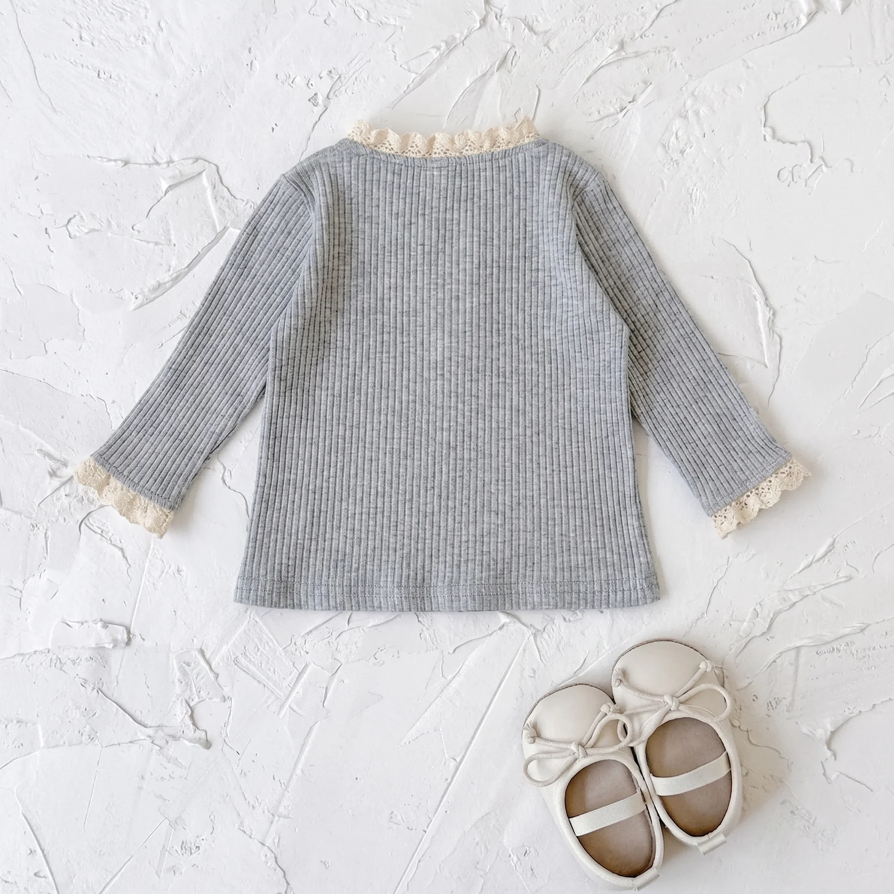 Herbst Mode Neugeborenen Baby Mädchen Kleidung Komfort Einfarbig Spitze Lange Ärmel Trendy Atmungsaktive Kinder Mädchen Koreanischen Stil – Detail 23