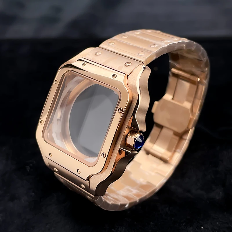 38mm NH35 Watch Case Square Case Set 316L Stainless Steel Watch Repair and Modification Parts for NH36 NH35 Automatic Movements view 5