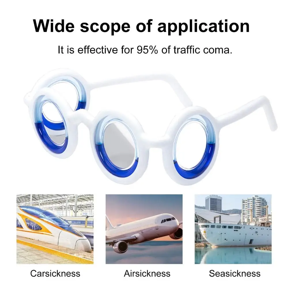 Portable Anti-Motion Sickness Eyeglass Carsickness Airsickness Natural Nausea Relief Glasses No Lens Anti-Nausea