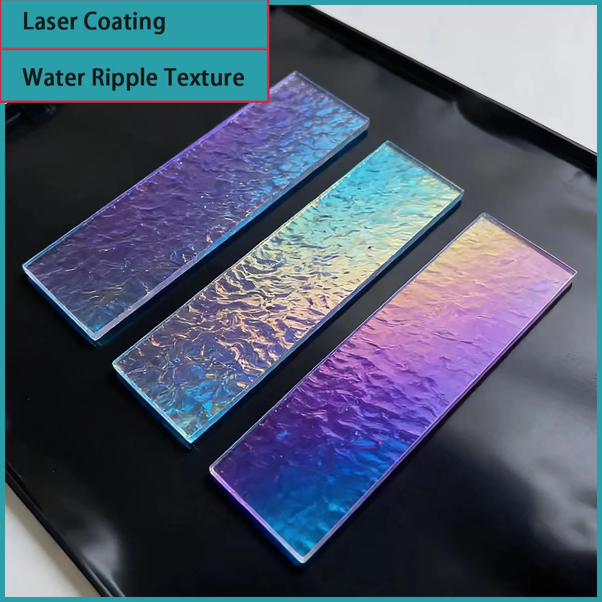 5mm Water Ripple Color Laser Acrylic Board - Rainbow Radiation Wave, Suitable for DIY Jewelry Display Advertising Decoration Art