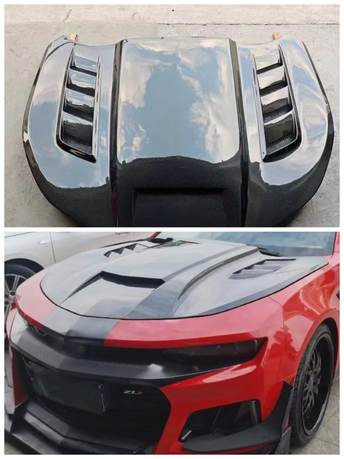 

ZL1 Style Car Engine Hood for Chevrolet Camaro 2016-2024 Upgraded Camaro Carbon Fiber Hood