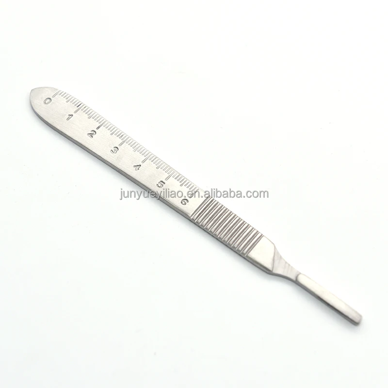 China GZJY Brand Stainless Steel Basic Surgical Instruments Manual Power Source #3 Scalpel Blade Handle High-Temperature