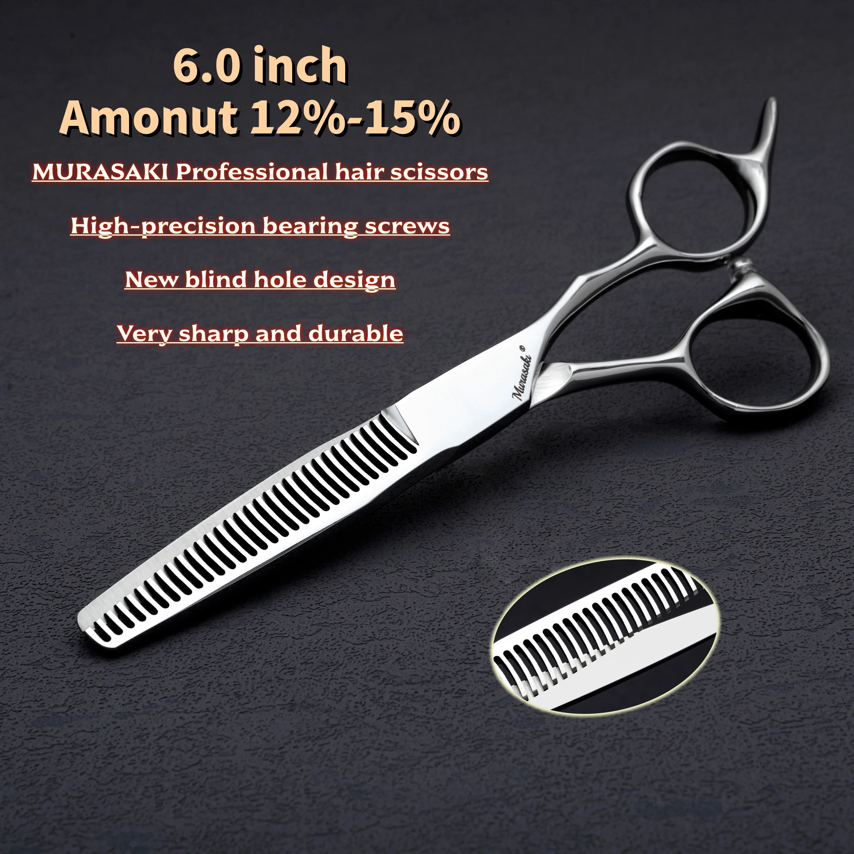 MURASAKI Professionelle Friseurschere, 6,0 bis 6,8 Zoll VG10 Stahl Haarschneideschere, Hochwertige Friseursalon-Accessoires – Detail 14