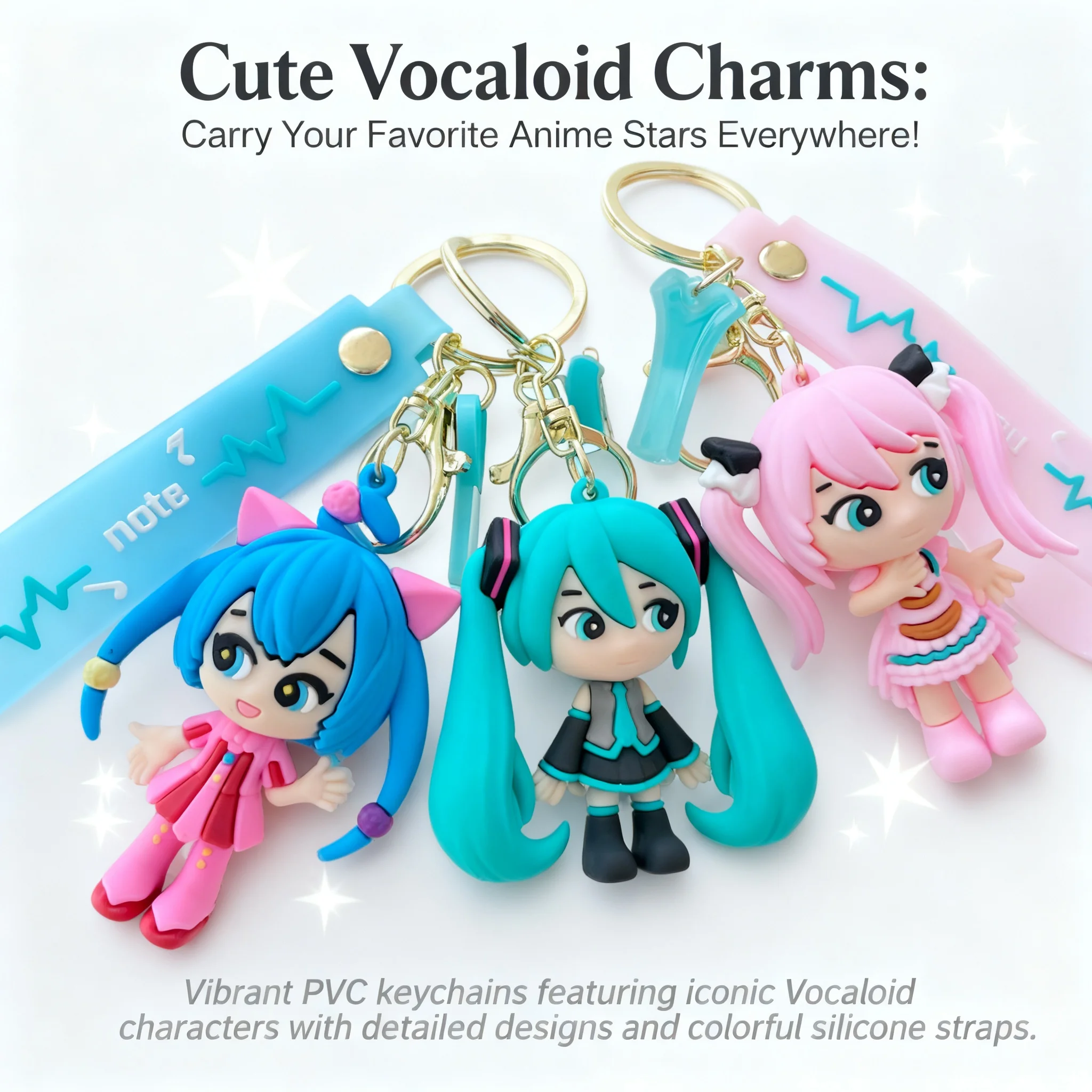 

Anime Hatsune Miku Keychain Car Accessories Cute Cartoon Decorations No Fade No Odor Cross Border Hot Selling Keychain Gifts