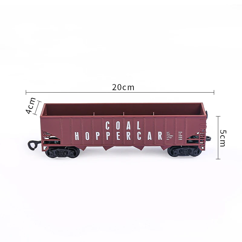 Kit de modelo de carro de tren de plástico ABS, 3 piezas, simulación de coche de carbón, vehículo de transporte en miniatura para Diorama, diseño de escena de ferrocarril