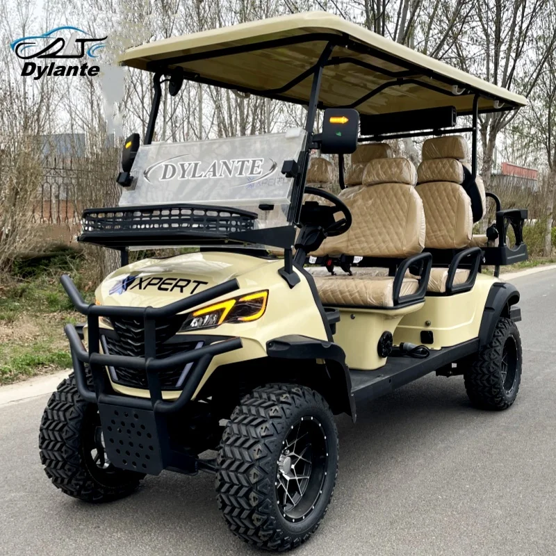 

2025 Smart High-end 6-seater Electric Golf Cart 72V 5KW AC Motor Support OEM Lithium Battery Powered Customized Motor Controller