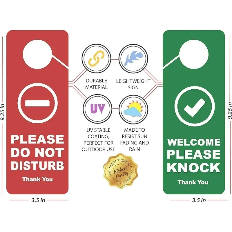 CLEVER SIGNS Lot of 1 Door Panels Do Not Disturb? Double-sided Ideal for Use in Any Location Such As Offices Clinics Law Firms