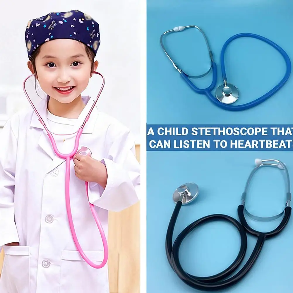 เครื่องฟังเสียงหัวใจของเล่นโลหะสำหรับเด็ก, เล่นบทบาทสมมติเป็นหมออย่างสมจริงด้วยเครื่องฟังเสียงหัวใจ, ของเล่นเสริมพัฒนาการสำหรับเด็กในหลายสี