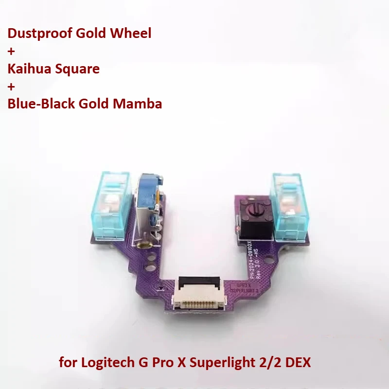 SKIG 1 Stück für Logitech G Pro X Superlight 2 und 2 DEX Maustaste Reparaturzubehör Mikroschalterbaugruppe Kleine Platte Passend für die Reparatur 10