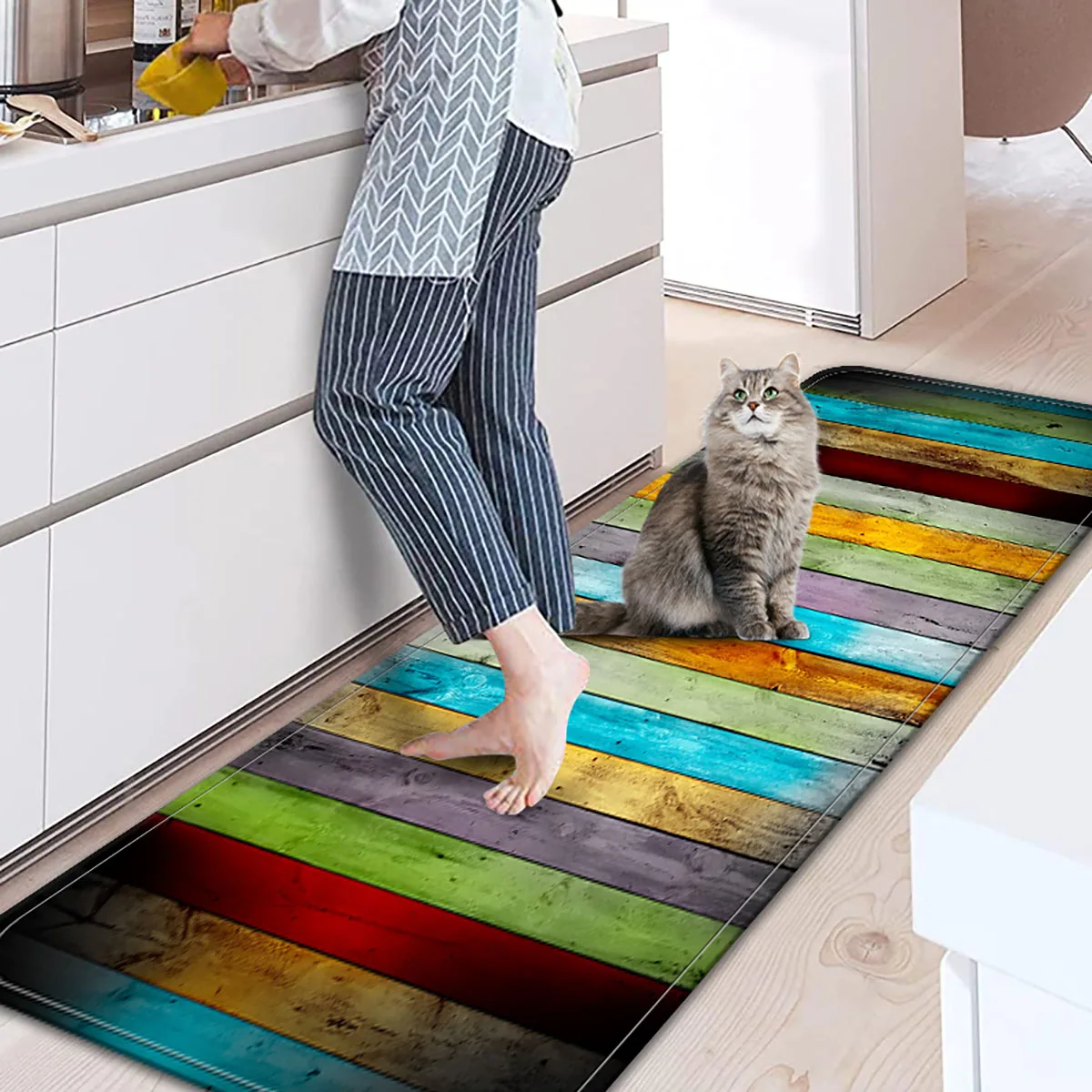 1pc Home Bedroom Kitchen Non-slip Floor Rug, Absorbent Anti-fouling Door Mats