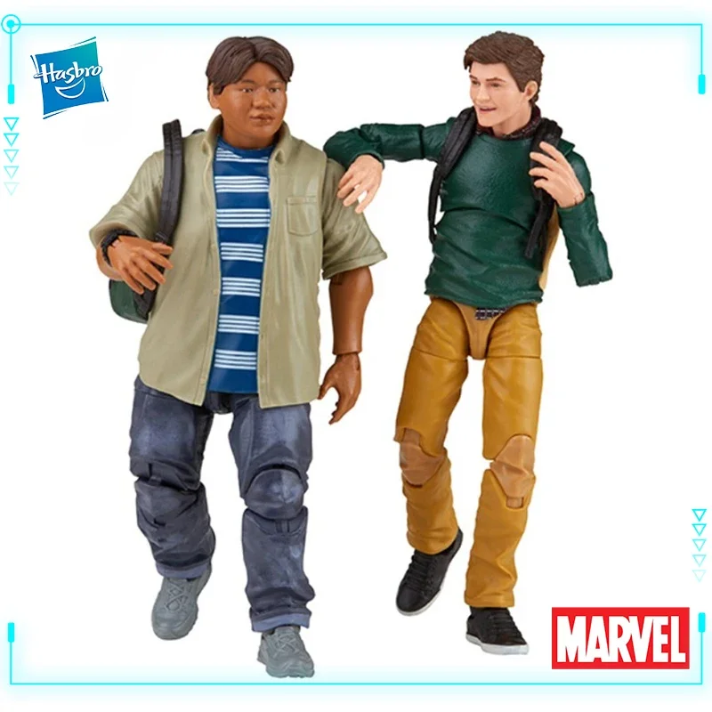 Hasbro Original Genuine Marvel Spider Man 60th Anniversary Set Peter Parker Ned Leeds 15cm Assembly Model Toy Action Figure Gift