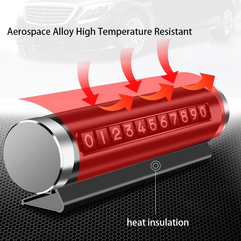 Metalowy samochód tymczasowa karta parkingowa uniwersalny numer telefonu kolei aluminiowe naklejki Parking Stop Car Styling akcesoria samochodowe