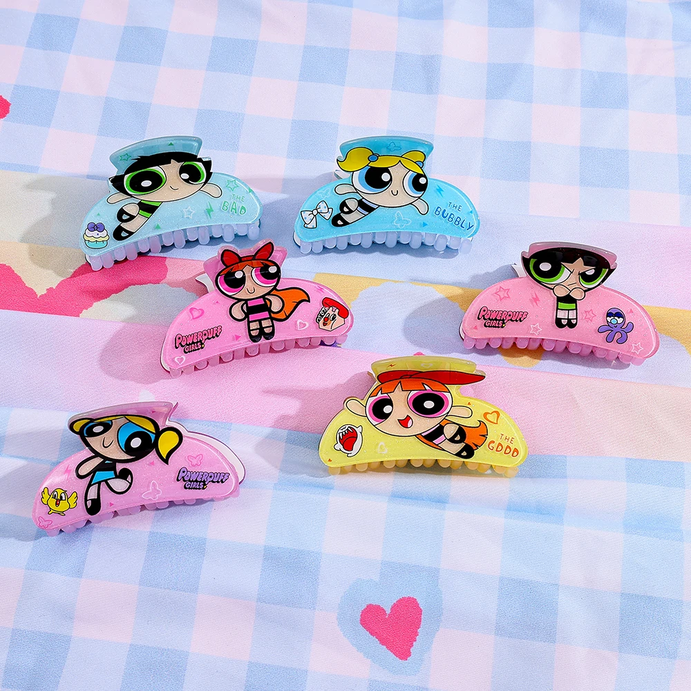 กิ๊บติดผมลายการ์ตูนน่ารัก 1 ชิ้น "พาวเวอร์พัฟเกิร์ล"กิ๊บติดผมอุปกรณ์เสริมผมอเนกประสงค์