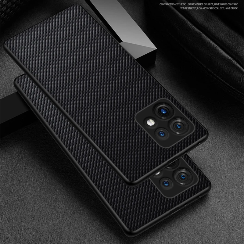 Case For Motorola MOTO Edge 40 Pro Plus X40 Kevlar Stripe PC Shockproof Phone Cover For MOTO X40 Funda Anti-Slip Bumper Coque