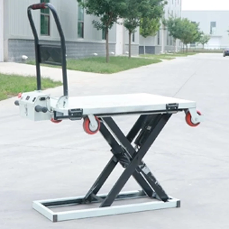 Electric Lift Truck Electric Hydraulic Lift Portable Vehicle-Mounted Scissor Lift Flatbed Truck Electric Hand Truck(Customized) view 5